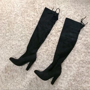 Steve Madden GORGEOUS Black Suede Boot
